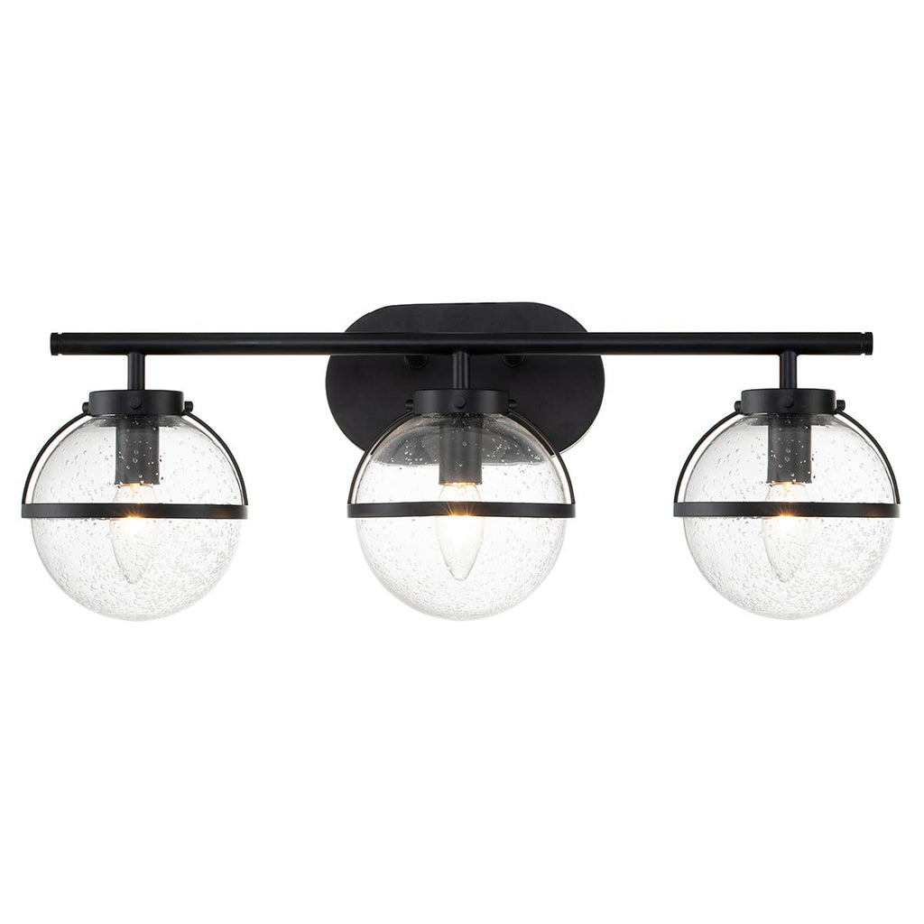 Bad-Wandleuchte Hollis (schwarz) 3x - Elstead Lighting