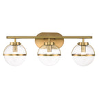 Bad-Wandleuchte Hollis (messingfarben) 3x - Elstead Lighting