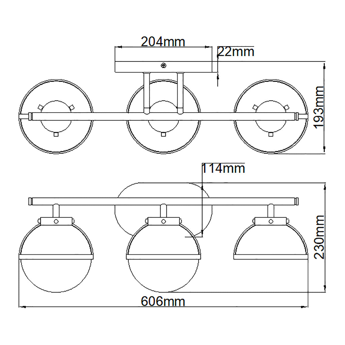 Bad-Wandleuchte Hollis (messingfarben) 3x - Elstead Lighting