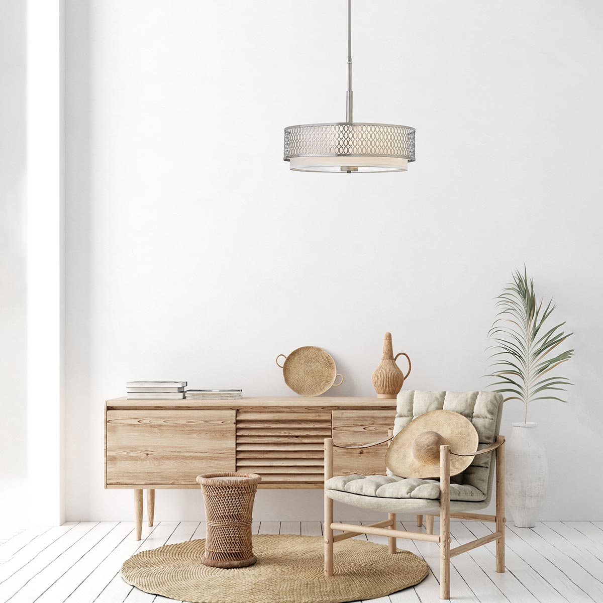 Pendelleuchte Jules (Nickel) 3x - Elstead Lighting