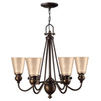 Pendelleuchte Mayflower (bronzefarben) 6x - Elstead Lighting