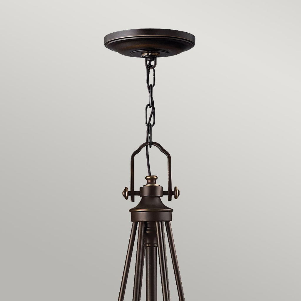 Pendelleuchte Mayflower (bronzefarben) 6x - Elstead Lighting