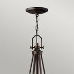 Pendelleuchte Mayflower (bronzefarben) 6x - Elstead Lighting