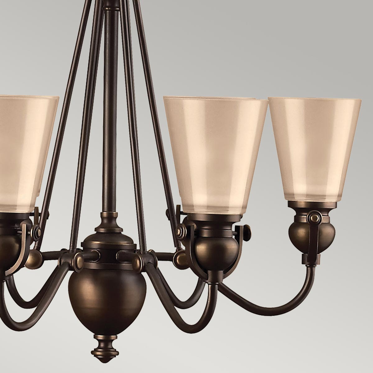 Pendelleuchte Mayflower (bronzefarben) 6x - Elstead Lighting