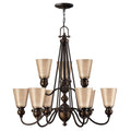 Pendelleuchte Mayflower (bronzefarben) 9x - Elstead Lighting