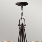 Pendelleuchte Mayflower (bronzefarben) 9x - Elstead Lighting