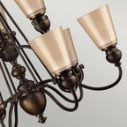 Pendelleuchte Mayflower (bronzefarben) 9x - Elstead Lighting