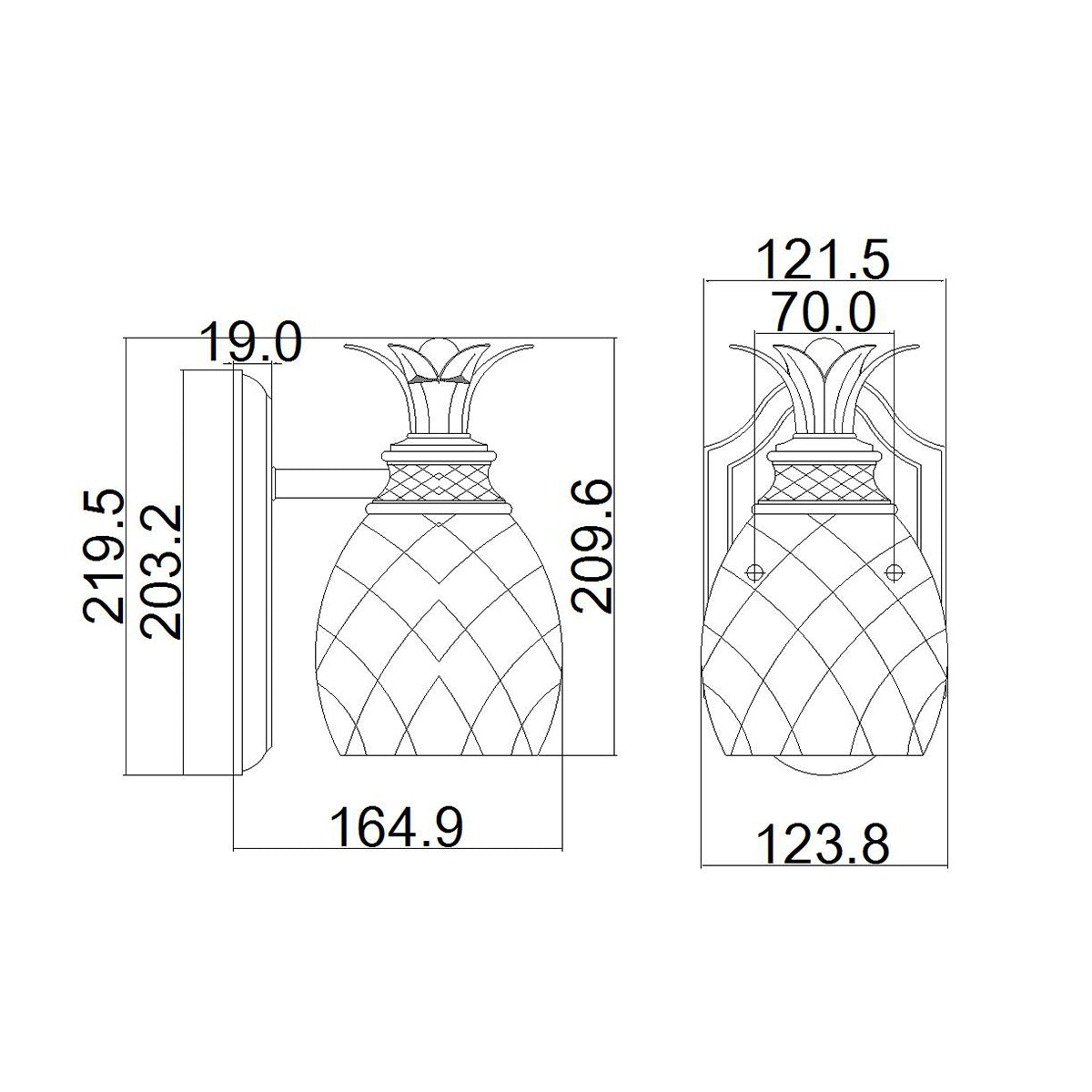 Bad-Wandleuchte Plantation (Nickel) 1x - Elstead Lighting