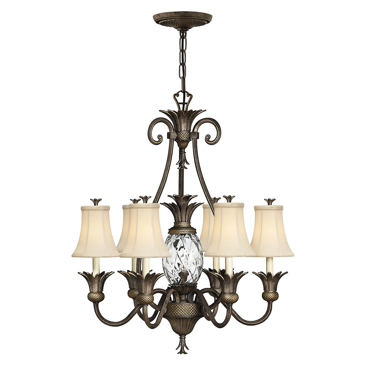 Pendelleuchte Plantation (bronzefarben) 7x - Elstead Lighting