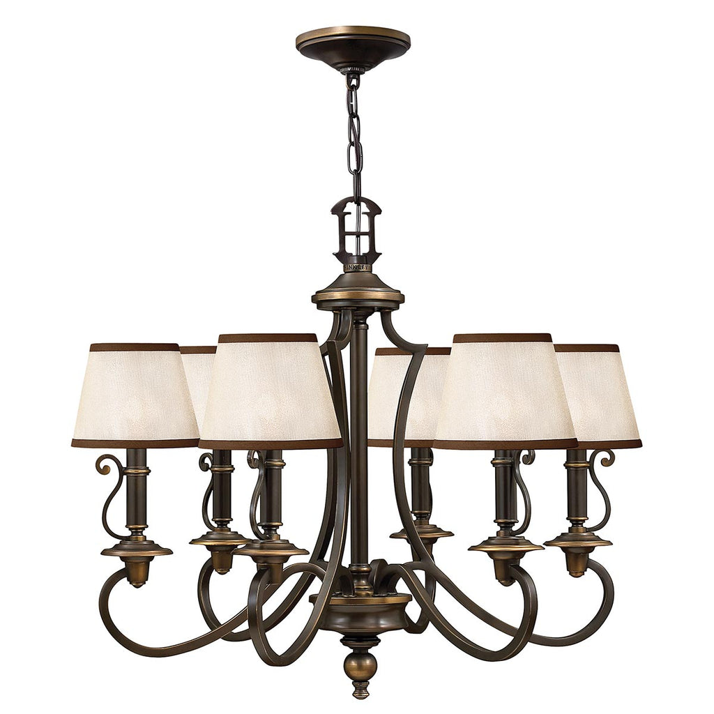 Pendelleuchte Plymouth (bronzefarben) 6x - Elstead Lighting