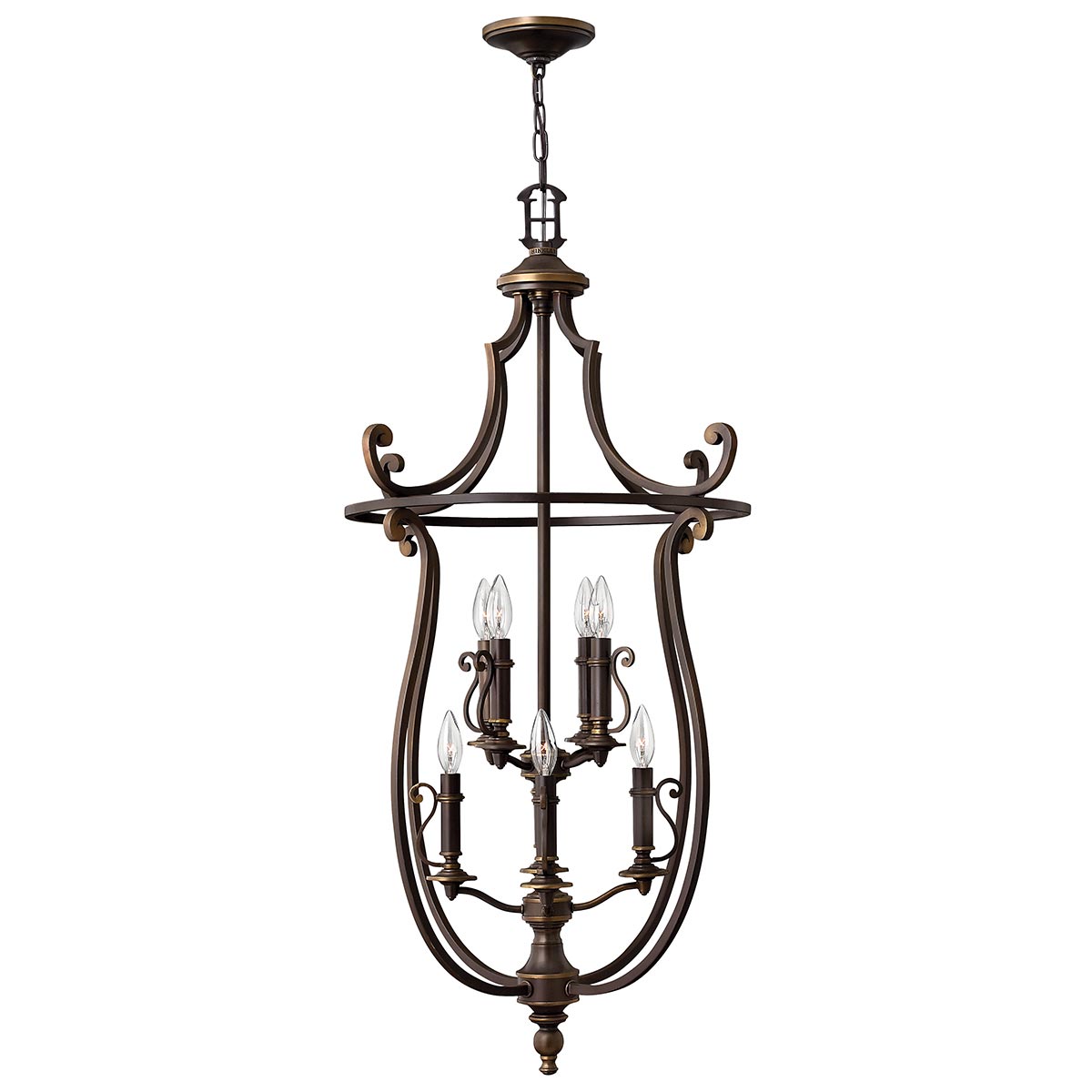 Pendelleuchte Plymouth (bronzefarben) 8x - Elstead Lighting