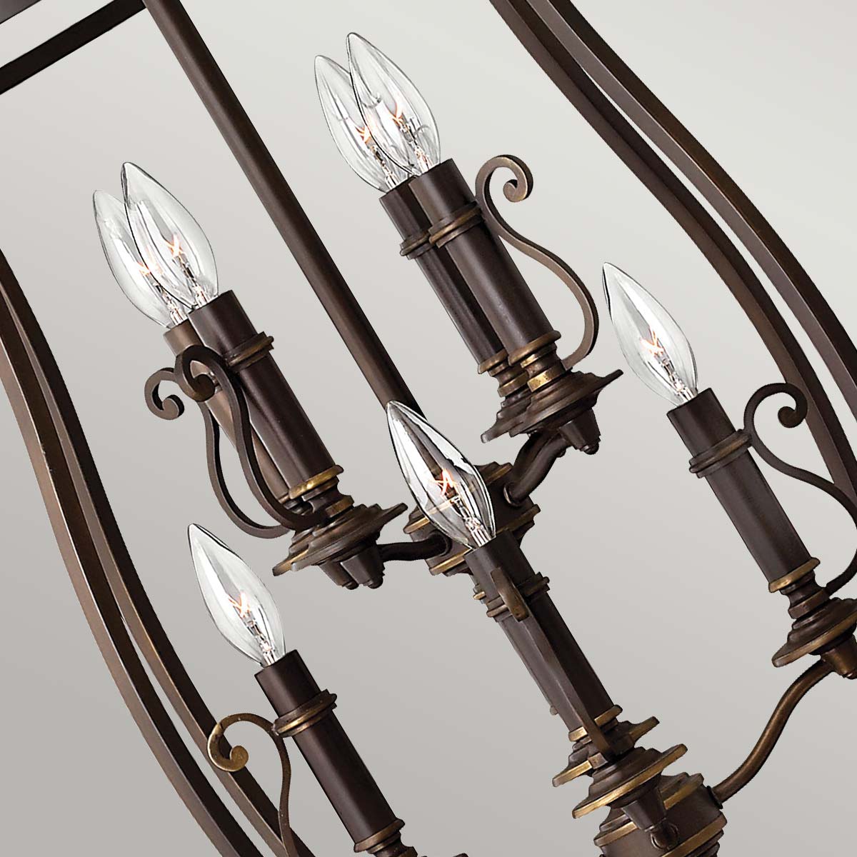 Pendelleuchte Plymouth (bronzefarben) 8x - Elstead Lighting