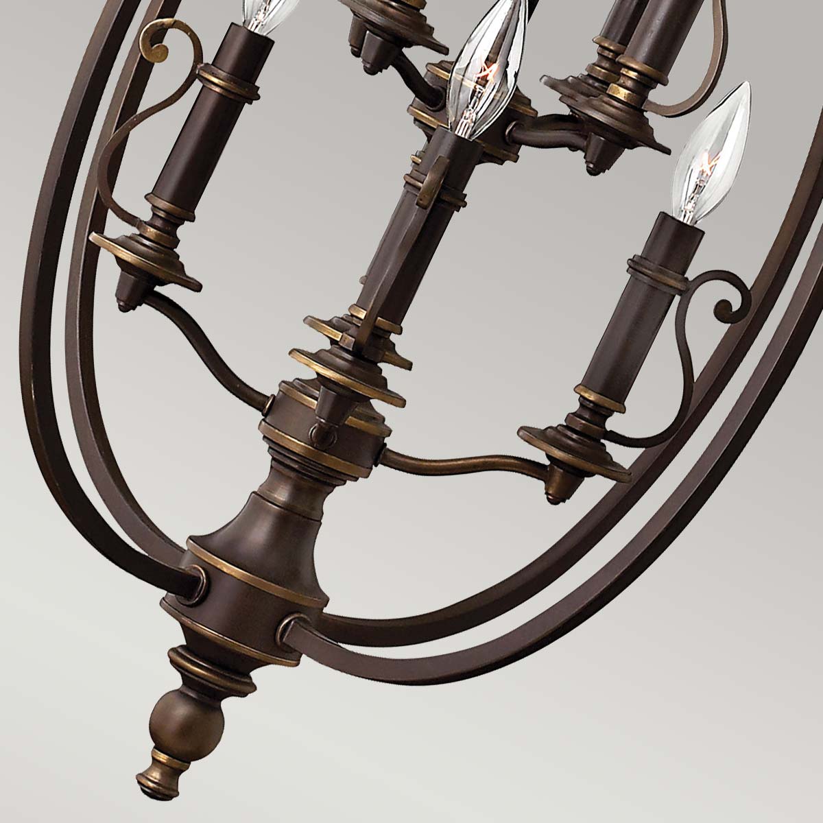 Pendelleuchte Plymouth (bronzefarben) 8x - Elstead Lighting