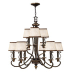 Pendelleuchte Plymouth (bronzefarben) 9x - Elstead Lighting