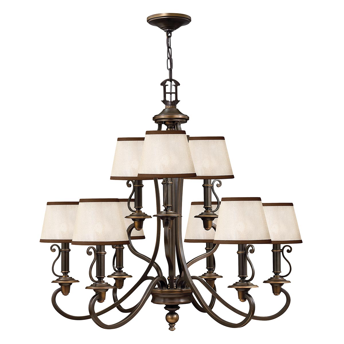 Pendelleuchte Plymouth (bronzefarben) 9x - Elstead Lighting