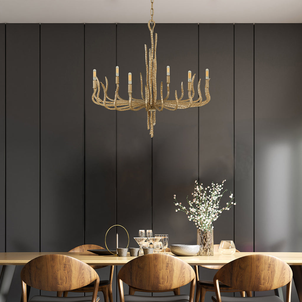 Pendelleuchte Spyre (goldfarben) 6x - Elstead Lighting
