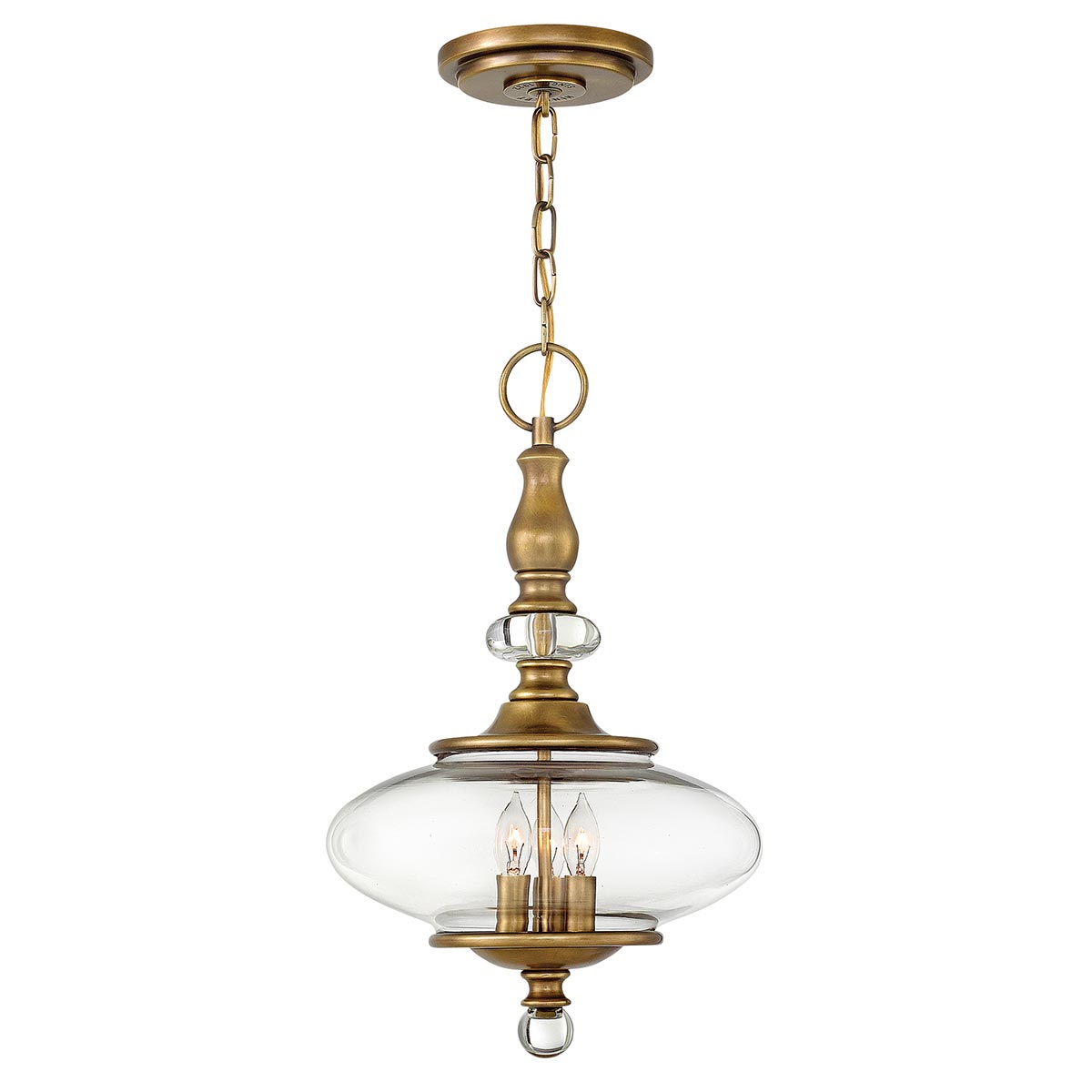 Pendelleuchte Wexley (messingfarben) 3x - Elstead Lighting