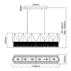 Pendelleuchte Zuma (schwarz) 6x - Elstead Lighting