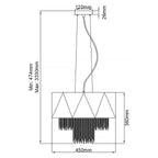 Pendelleuchte Zuma (schwarz) 6x - Elstead Lighting