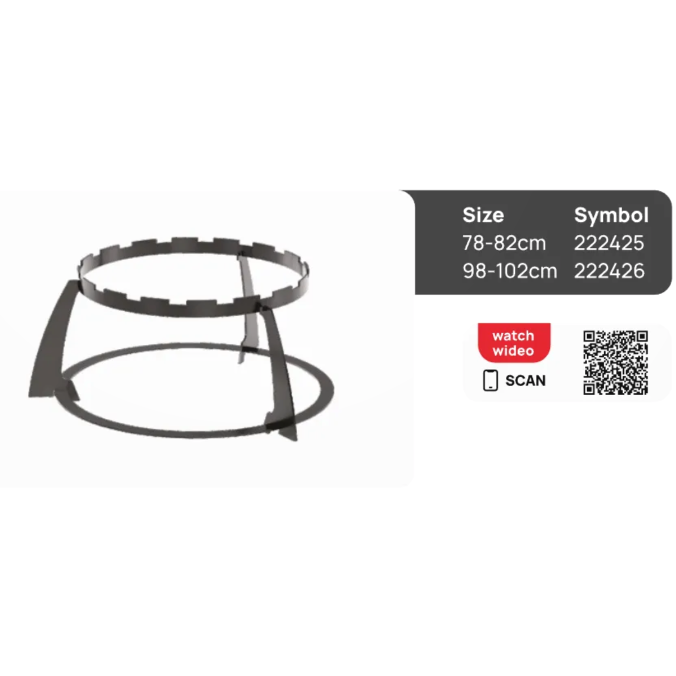 Hoher Ring für einen Spieß für die Grillplatte 98cm & 102cm