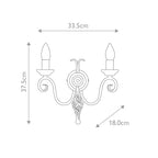 Wandleuchte Harlech (messingfarben) 2x - Elstead Lighting