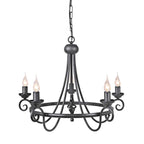 Pendelleuchte Harlech (schwarz) 5x - Elstead Lighting