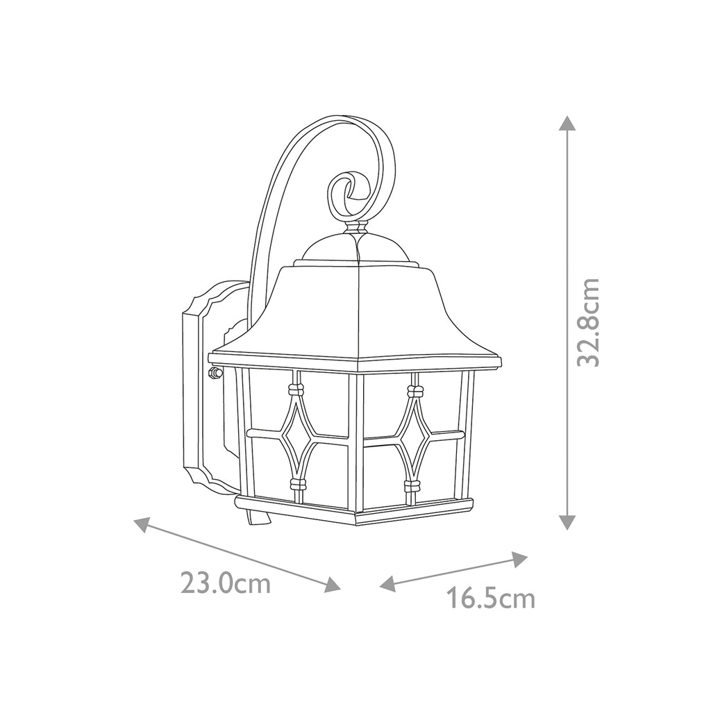 Außen-Wandleuchte Kent (schwarz) 1x - Elstead Lighting