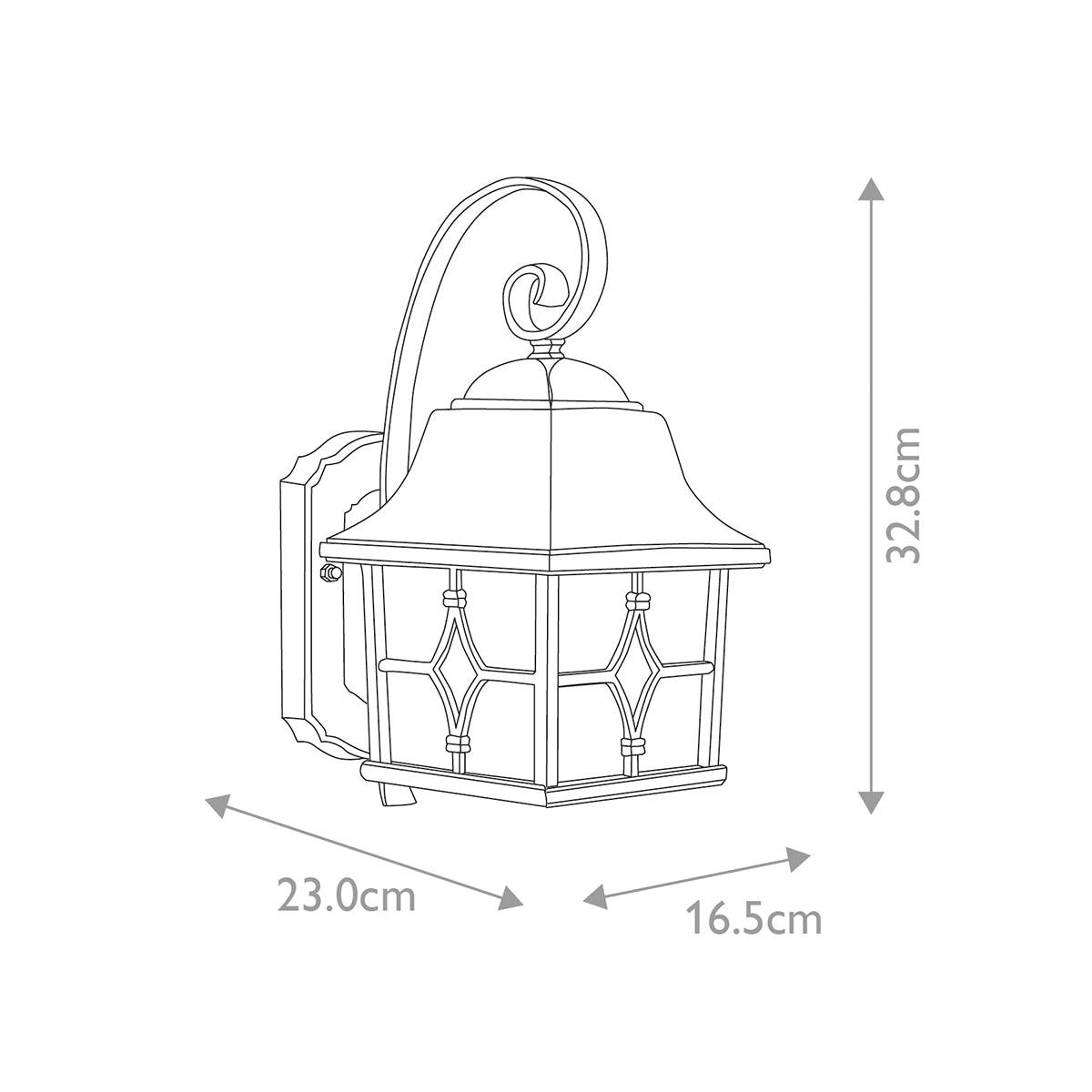Außen-Wandleuchte Kent (schwarz) 1x - Elstead Lighting