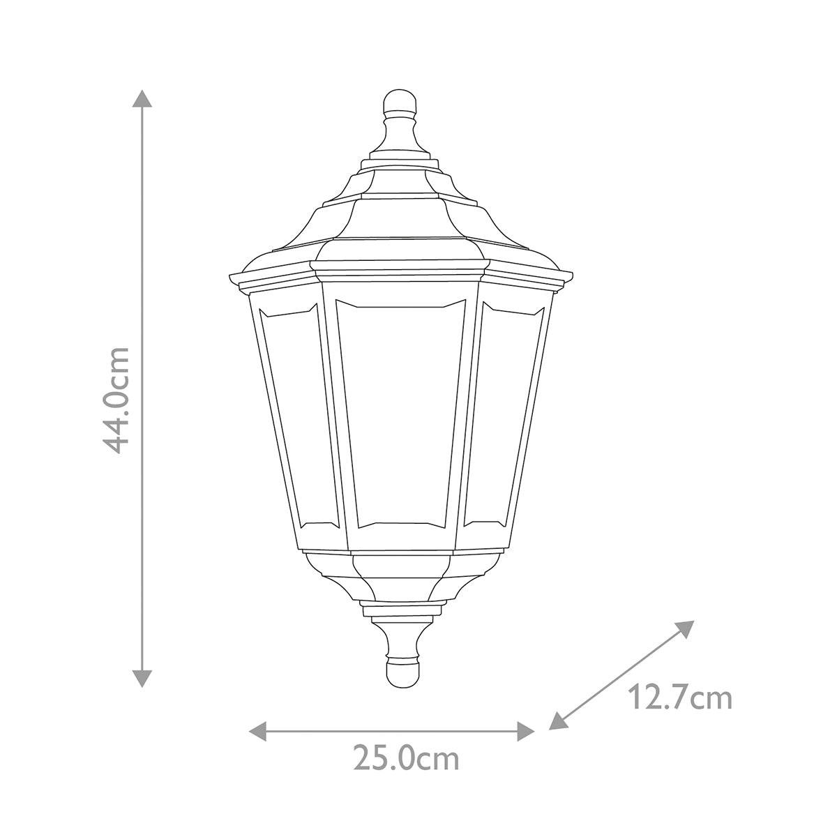 Außen-Deckenleuchte Kinsale (schwarz) 1x - Elstead Lighting