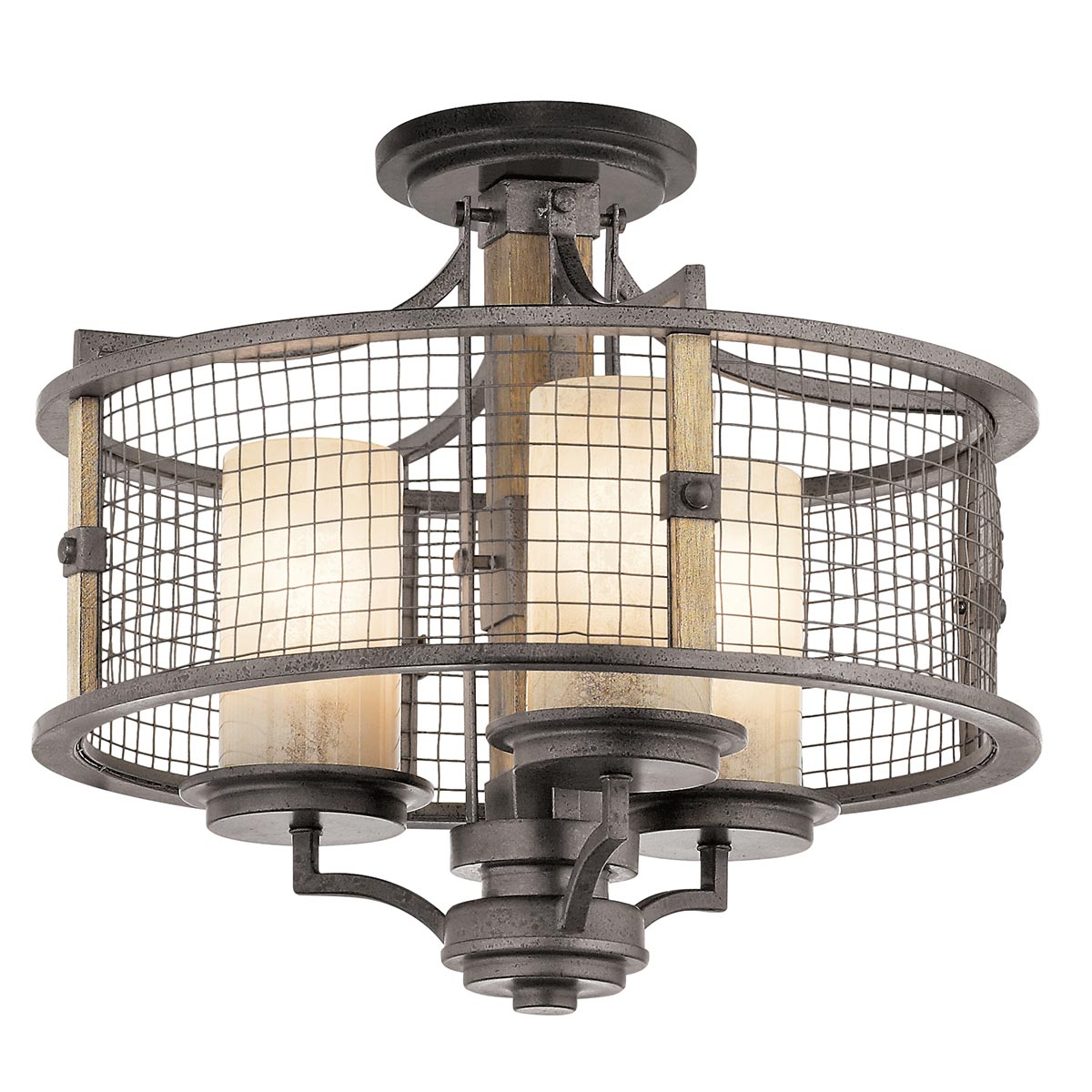 Pendelleuchte Ahrendale (Anvil Iron) 3x - Elstead Lighting