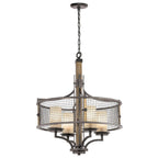 Pendelleuchte Ahrendale (Anvil Iron) 4x - Elstead Lighting