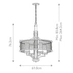 Pendelleuchte Ahrendale (Anvil Iron) 4x - Elstead Lighting