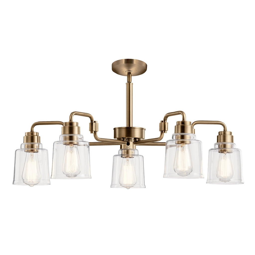 Pendelleuchte Aivian (messingfarben) 5x - Elstead Lighting