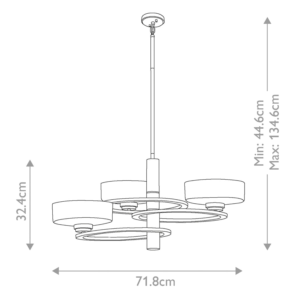 Pendelleuchte Aleeka (Classic Pewter) 3x - Elstead Lighting