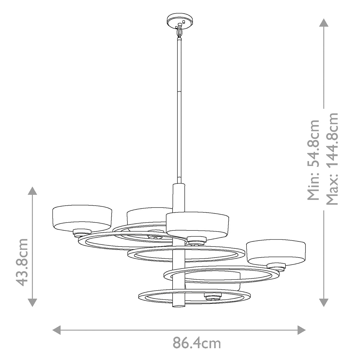 Pendelleuchte Aleeka (Classic Pewter) 4x - Elstead Lighting