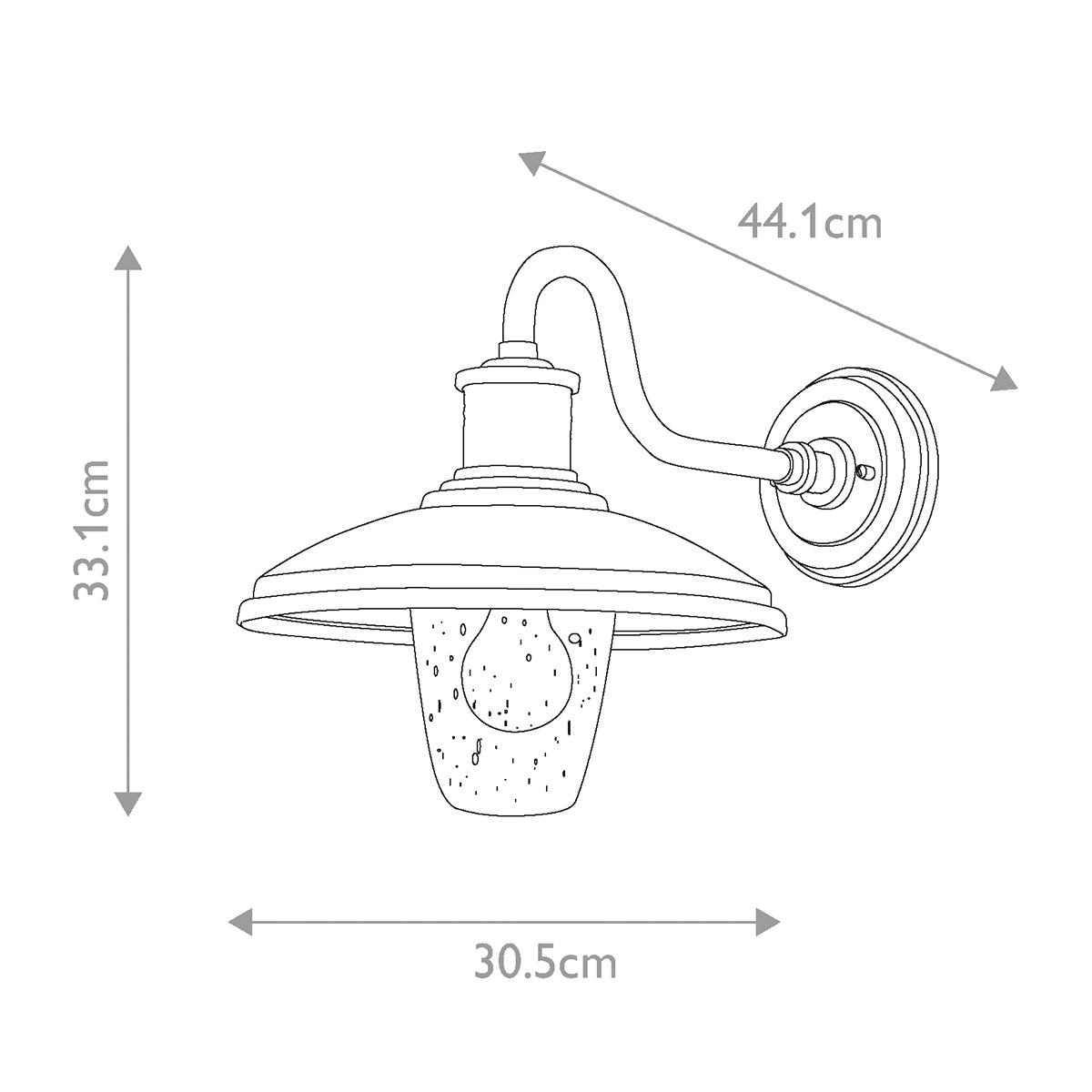 Außen-Wandleuchte Allenbury (schwarz) 1x - Elstead Lighting