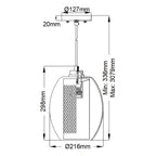 Pendelleuchte Asher II (Antique Pewter) 1x - Elstead Lighting