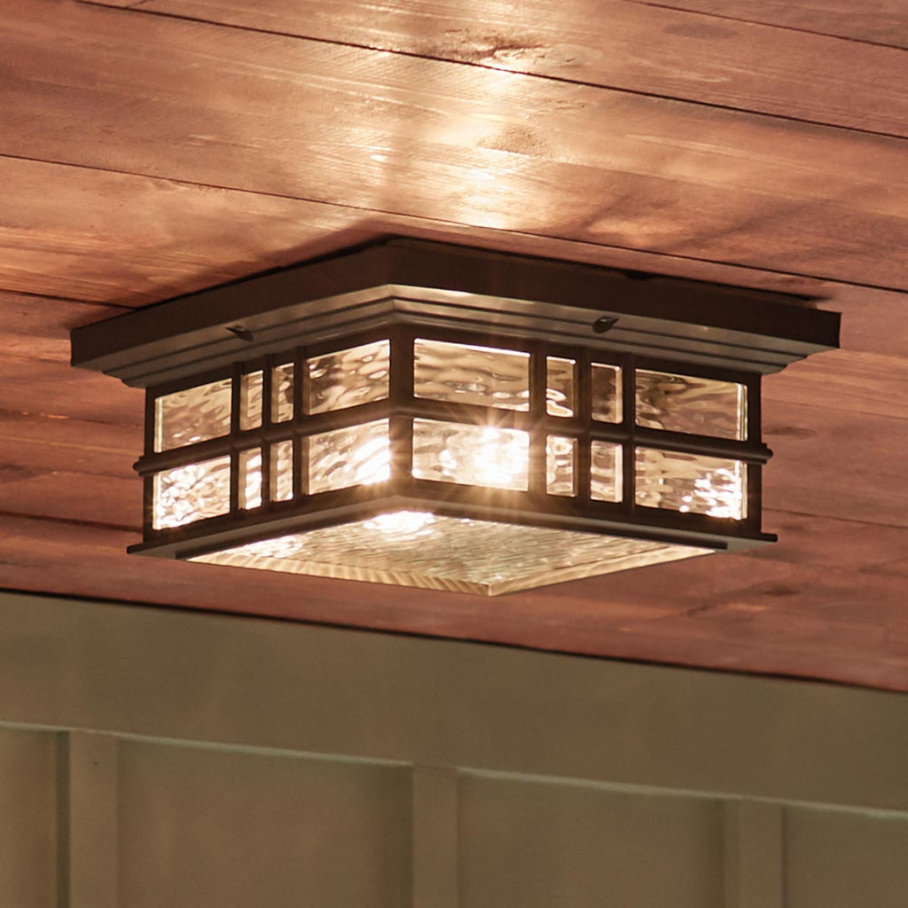 Außen-Deckenleuchte Beacon Square (bronzefarben) 2x - Elstead Lighting