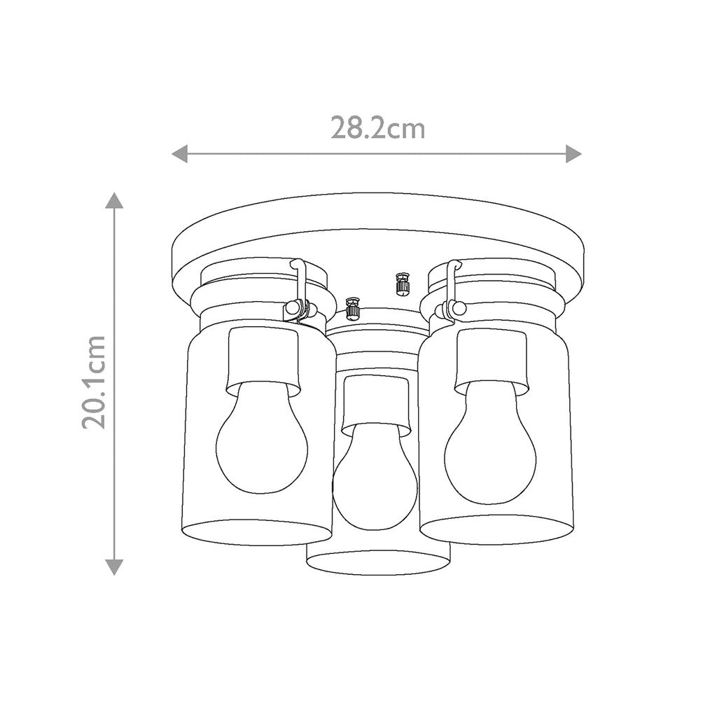 Deckenleuchte Brinley (messingfarben) 3x - Elstead Lighting