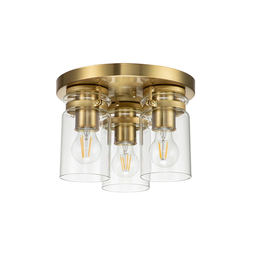 Deckenleuchte Brinley (messingfarben) 3x - Elstead Lighting