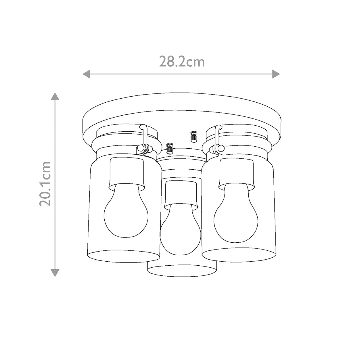 Deckenleuchte Brinley (Nickel) 3x - Elstead Lighting