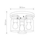 Deckenleuchte Brinley (bronzefarben) 3x - Elstead Lighting