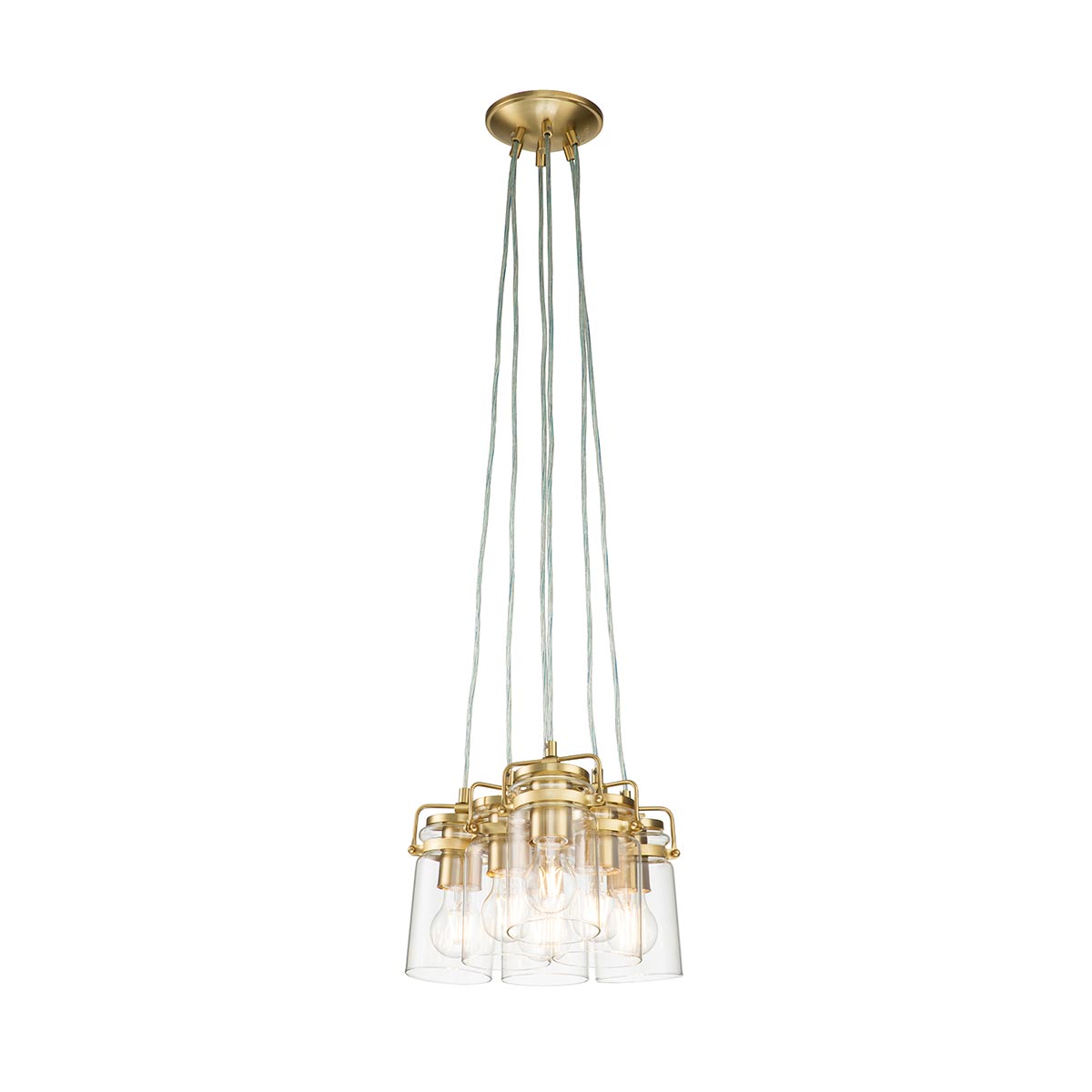 Pendelleuchte Brinley (messingfarben) 6x - Elstead Lighting