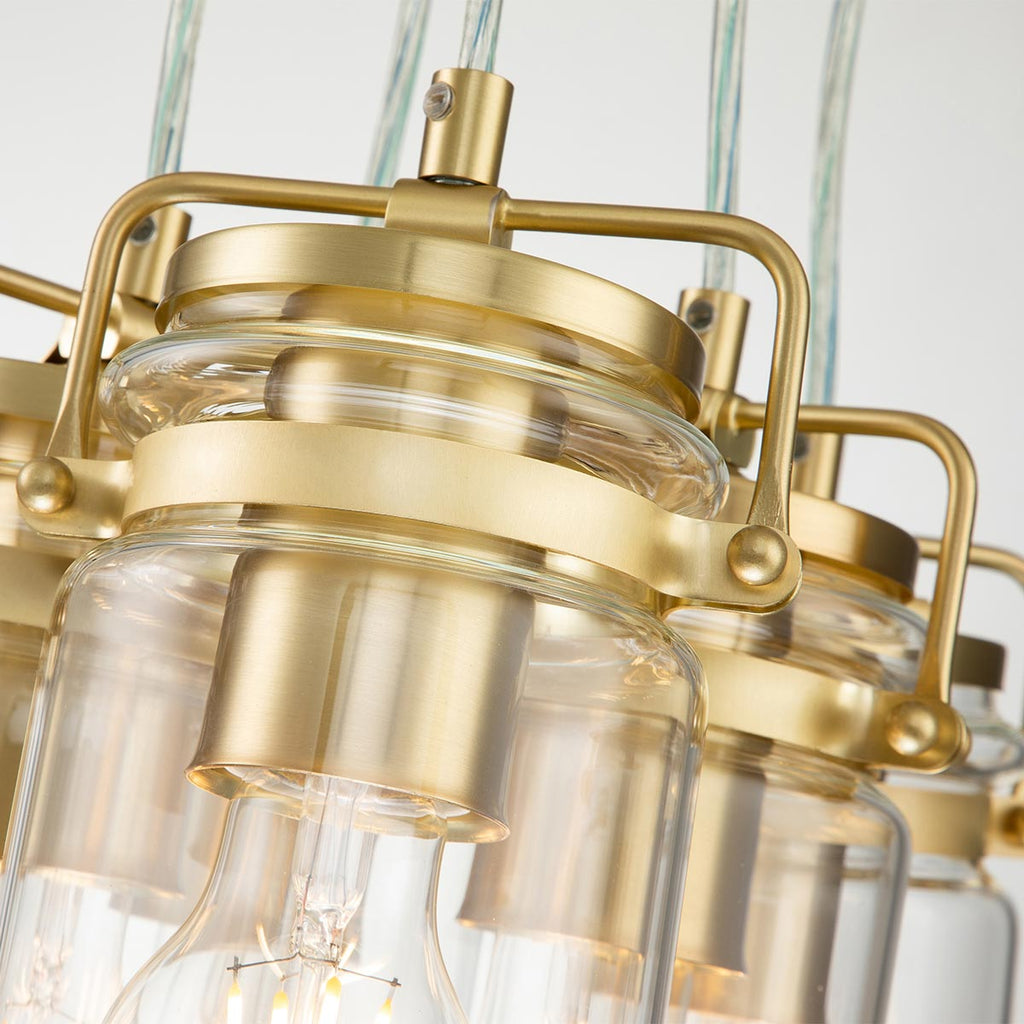 Pendelleuchte Brinley (messingfarben) 6x - Elstead Lighting