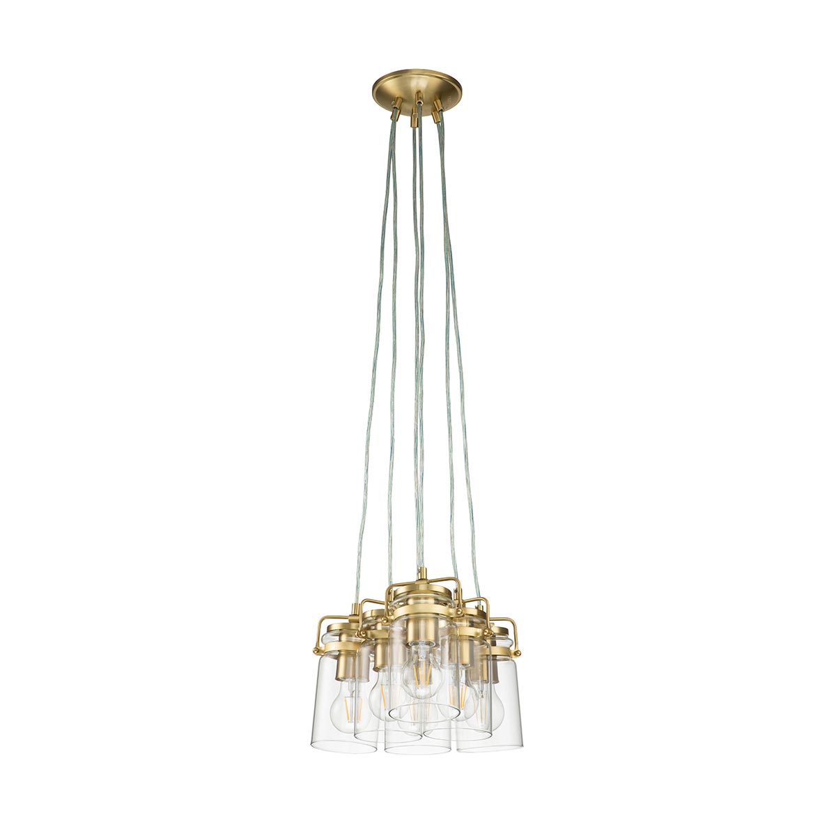 Pendelleuchte Brinley (messingfarben) 6x - Elstead Lighting