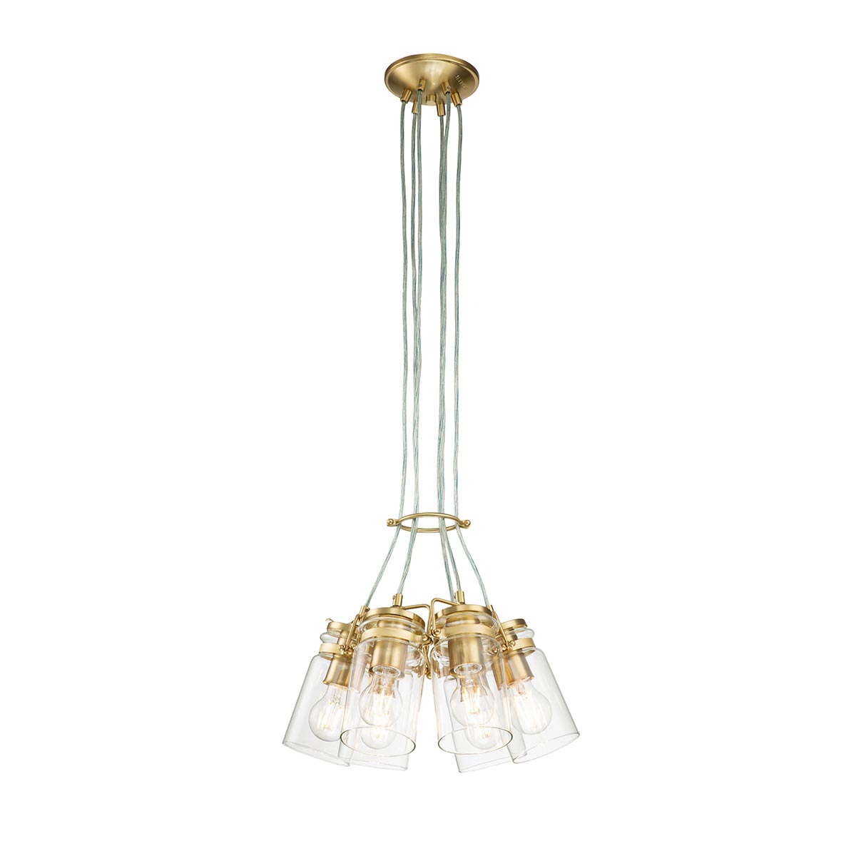 Pendelleuchte Brinley (messingfarben) 6x - Elstead Lighting