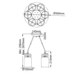 Pendelleuchte Brinley (Nickel) 6x - Elstead Lighting