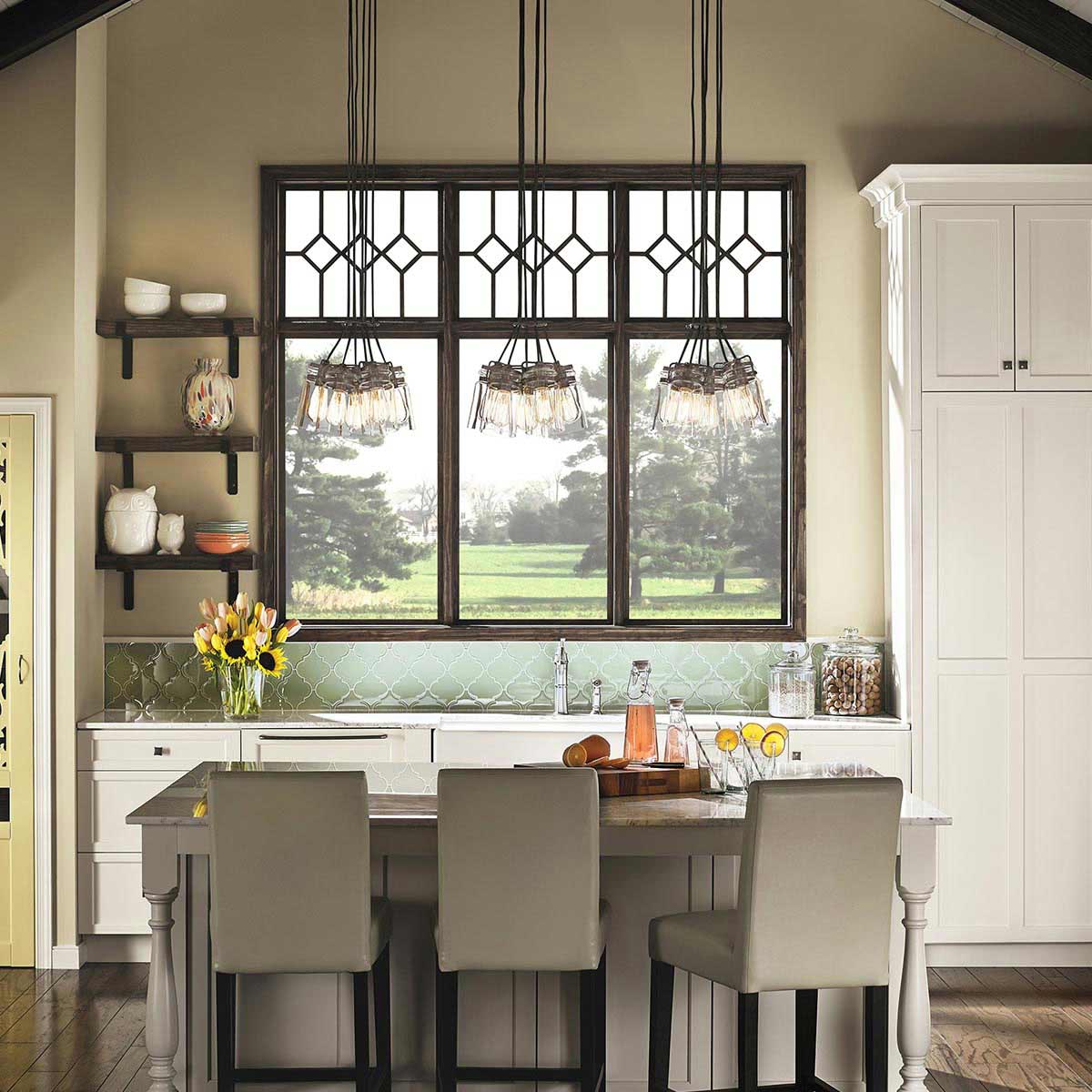 Pendelleuchte Brinley (bronzefarben) 6x - Elstead Lighting