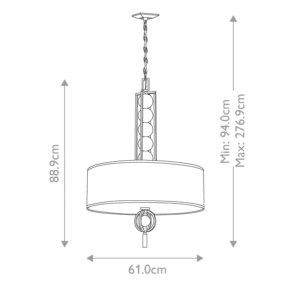 Pendelleuchte Celestial (bronzefarben) 3x - Elstead Lighting