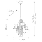 Pendelleuchte City Lights (Classic Pewter) 7x - Elstead Lighting